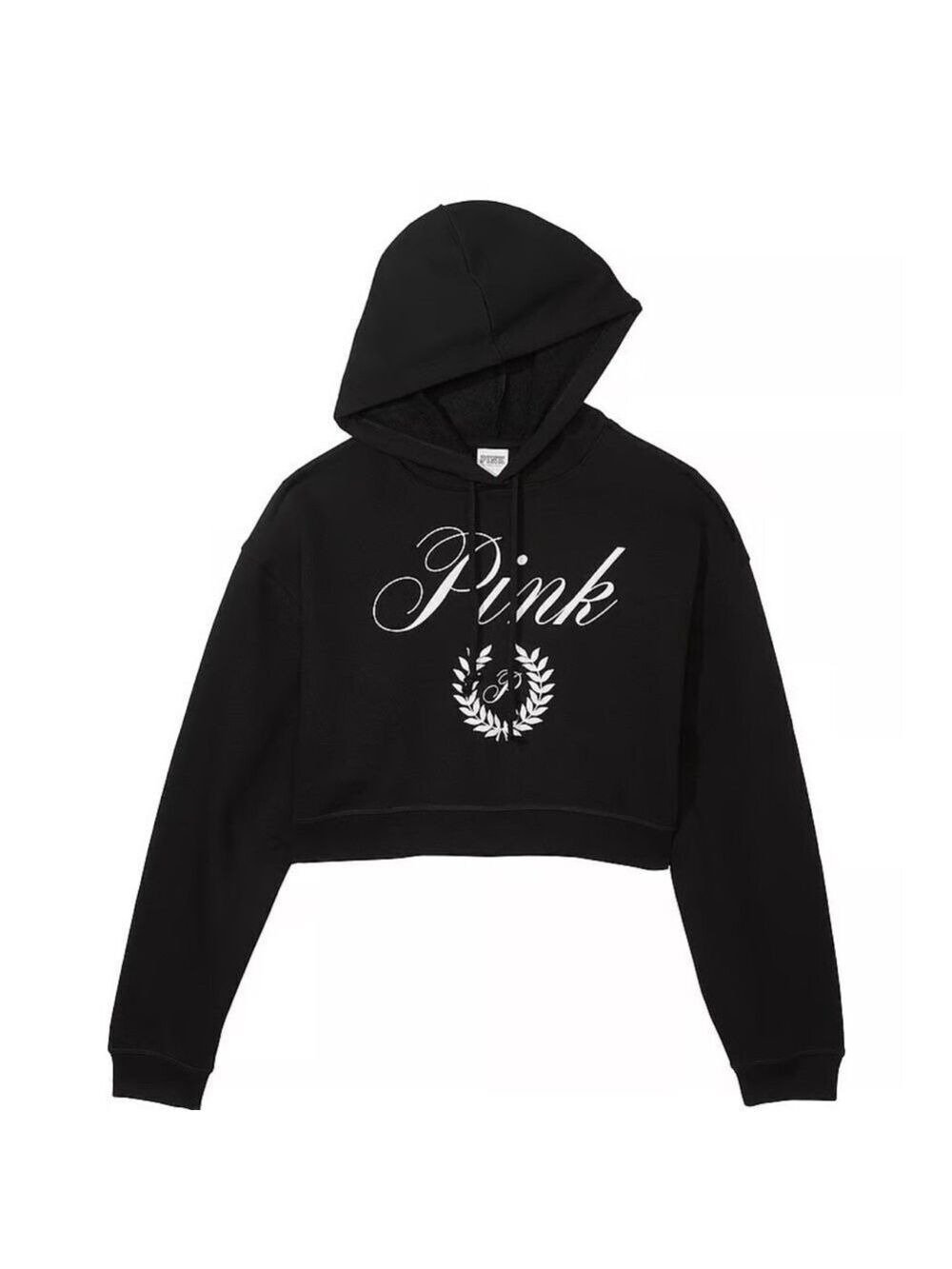NWT PINK Everyday Fleece Cropped Hoodie Size Small